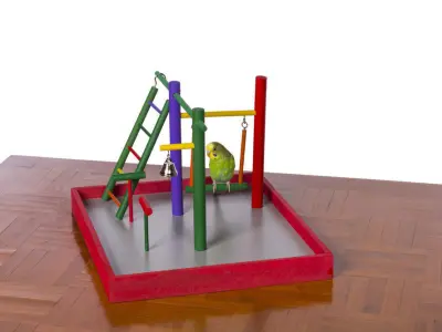 Charlan Wood Bird Play Gym  3D model