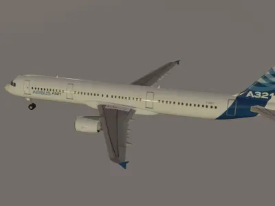 Airbus a321-211 ceo house livery low poly  Low-poly 3D model