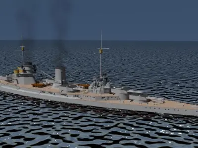 Battlecruiser SMS Moltke 3D model