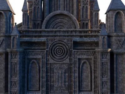 Medieval Fantasy Temple 3D model