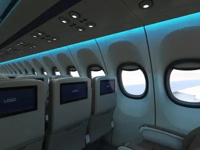 Airplane Interior Cabin  3D model