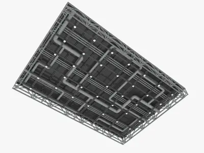 Ceiling Ventilation Pipes 10 3D model