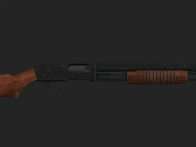 Shotgun Boito 12 Gauge Low-poly 3D model