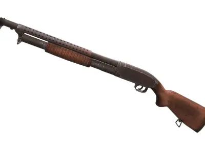 Winchester 1912 Low-poly 3D model
