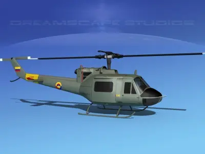 Bell UH-1B Iroquois Columbia 3D model