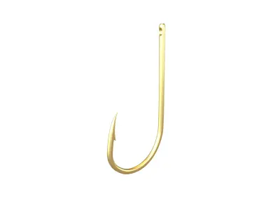 Fishing Hook v1 003 Low-poly 3D model