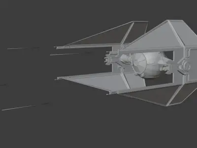 Tie Interceptor 3D model