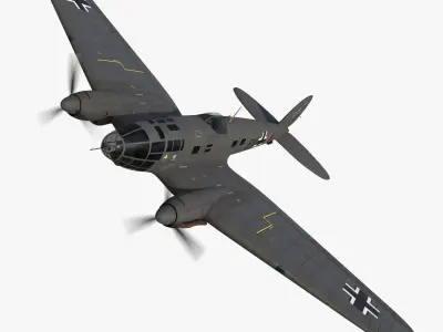 Heinkel He 111 - Battle of Britain Collection Low-poly 3D model