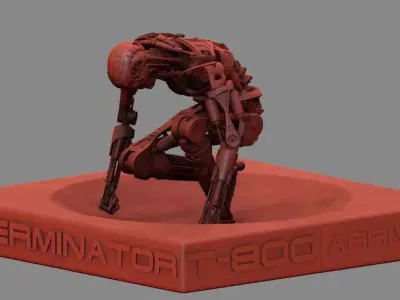 Terminator T800 T2 Arrival 3D print model