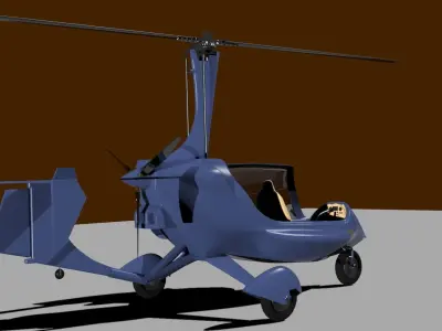 ELA Gyroplane  Low-poly 3D model
