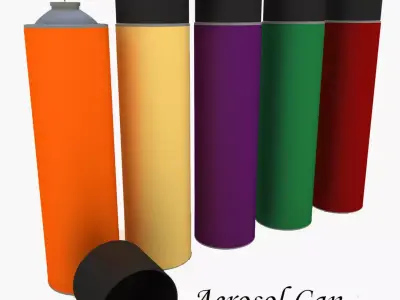 Aerosol Can Free low-poly 3D model