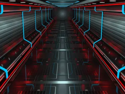 Sci Fi Interior 3D model 93