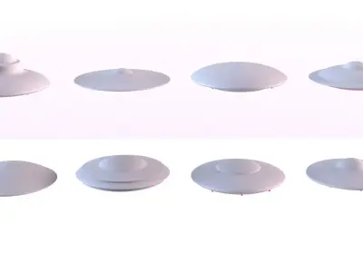 8 UFO OVNI Collection 3D model