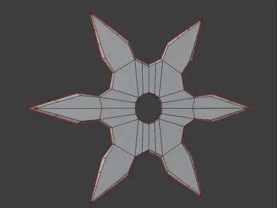 Rusty Shuriken 3D model