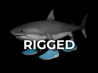 Tralalero Tralala Low-poly 3D model