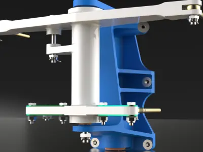 P-51D Mustang Sub Assembly Rudder Steer TW Control Fus Sta 300 3D print model