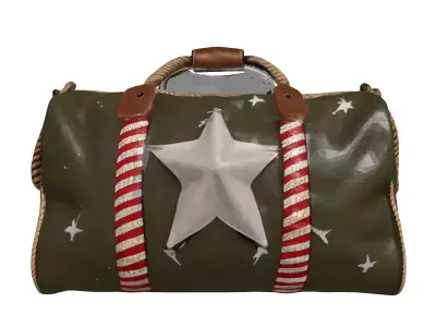 Vintage Military Canvas Duffle Bag 3D model