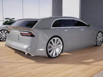 Free generic small 4 door hatchback Free low-poly 3D model