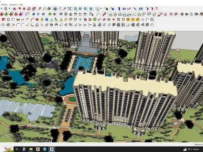 Lake view apartments sketchup models 3D model