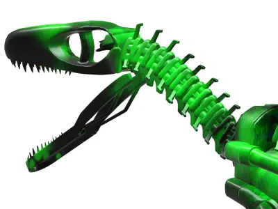 Robot Raptor Low-poly 3D model