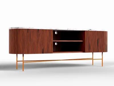 Monaco Extra Large Media Stand Free 3D model