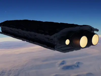 Avrora Sci-Fi Spaceship Free 3D model