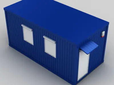 Container shipping house 3D model