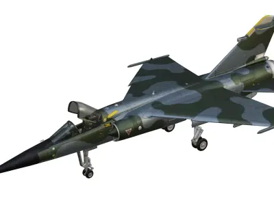 Dassault Mirage F1 Low-poly 3D model