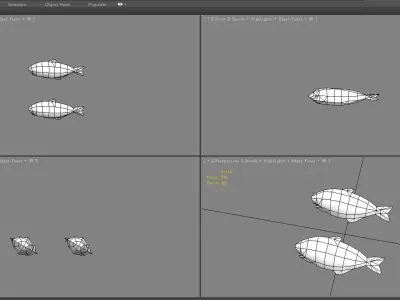 Cartoon fish  Low-poly 3D model