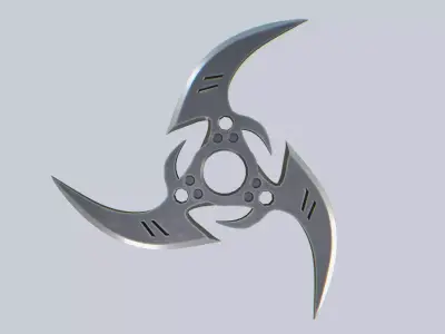 Shuriken Low-poly 3D model