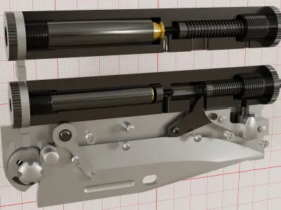 Shooting knife Low-poly 3D model