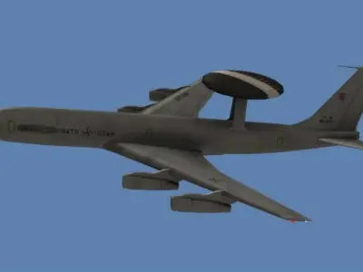 E-3 AWACS Low-poly 3D model