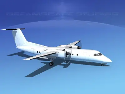 De havilland Canada DHC-8-Q300 LP SS  3D model