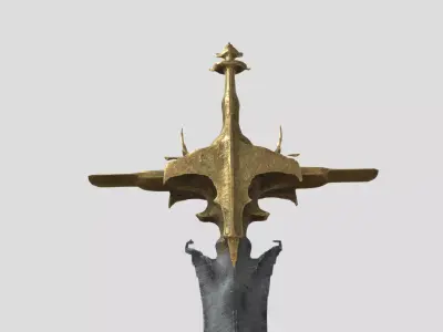 Bronze Cross Relic Low-poly 3D model
