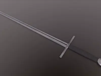 Templar Sword Low-poly 3D model