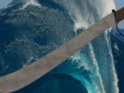 Pirate Cutlass Free low-poly 3D model