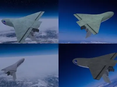 NASA Aircraft Low-poly 3D model