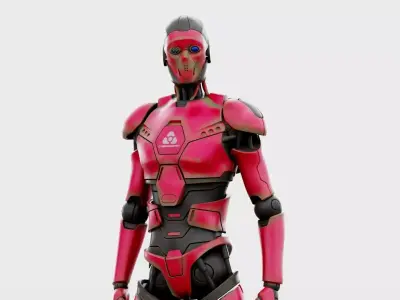 CYBORGTOPIA B-23 Rigged for Unreal Engine - Unity - MIXAMO 3D model