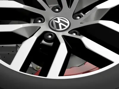 Volkswagen Golf S wheel 3D model