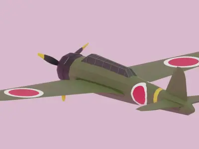 Nakajima B5N Type 97 Carrier Attack Bomber 3D model