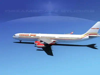 Airbus A340-600 Canada 3000 3D model