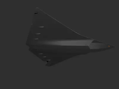China New Chengdu J-36 Low-poly 3D model