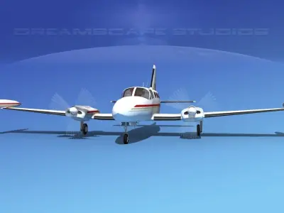 Cessna 414 Chancellor V01 3D model