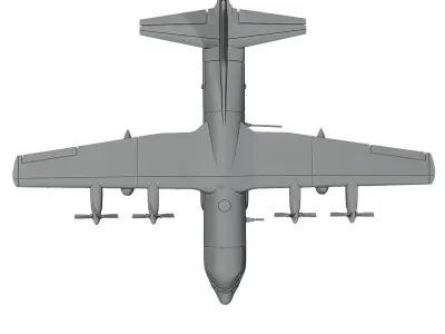 Lockheed AC-130 Spectre 3D print model