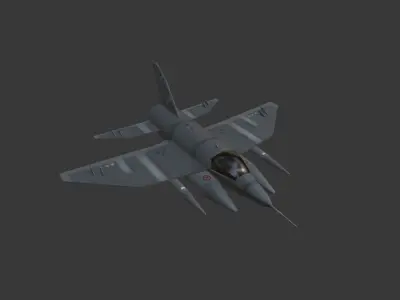 LOWPOLY WAR PLANE Low-poly 3D model