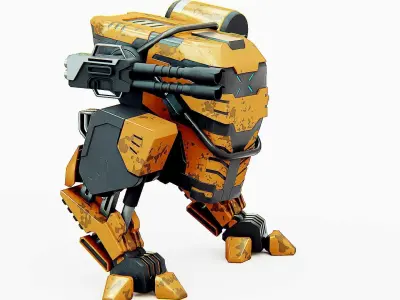 MILITARY ROBOT Z-800 Rigged for Unreal Engine - Unity - MIXAMO 3D model