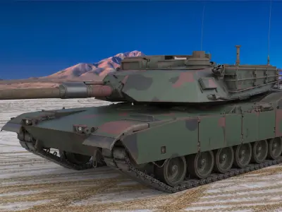 Tank M1 Abrams Camouflage  3D model