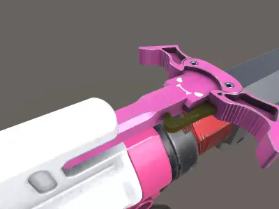 KTactical BAT Ambi AR-15 Charging Handle Low-poly 3D model