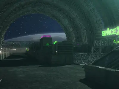 spaceX city station 3D model