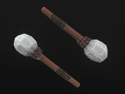 Primitive Stone Blunt Low-poly 3D model